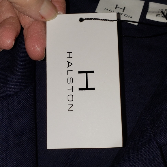 H by Halston Sleeveless Linen Dress Navy Blue size 8. NWT - Picture 5 of 12